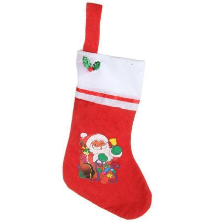 Рождественский носок красный 35 см